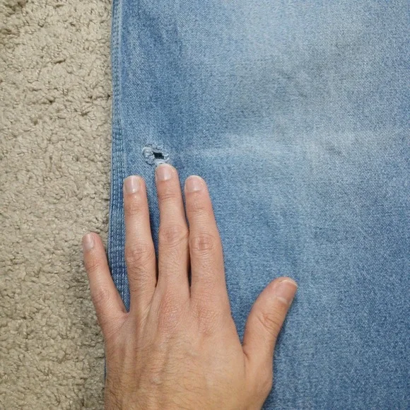 Round House Brand Overalls Men's 48x26 Blue Carpenters Bib Made in USA Vtg JB135 - Picture 5 of 16